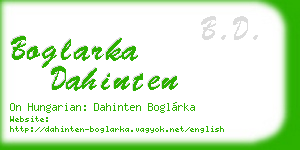boglarka dahinten business card